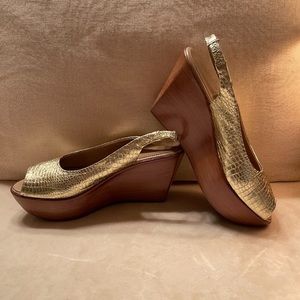 Gold strap Sandle Italian hand made